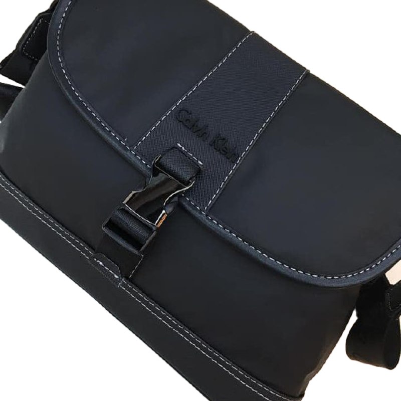 Men Cross Leather Big Bag with Secret Internal Pocket &amp; External Buckles