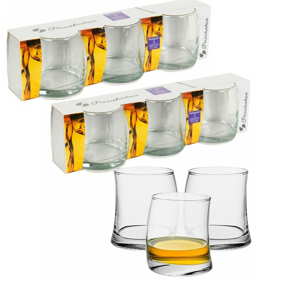 طقم كوبيات زجاجي شفاف بتصميم مميز لشرب وتقديم الشاي والعصائر 6 قطع