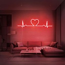 Heart Beat Neon Led Light Sign Art Deco