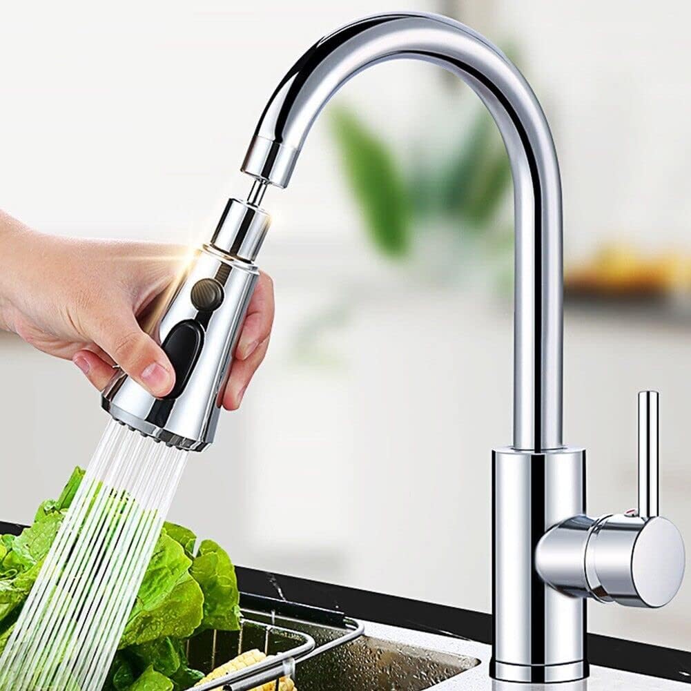 وصلة حنفية دوارة للتحكم في وصول الماء لجميع الاركان بثلاث أنظمة رش لأحواض المطبخ والحمام