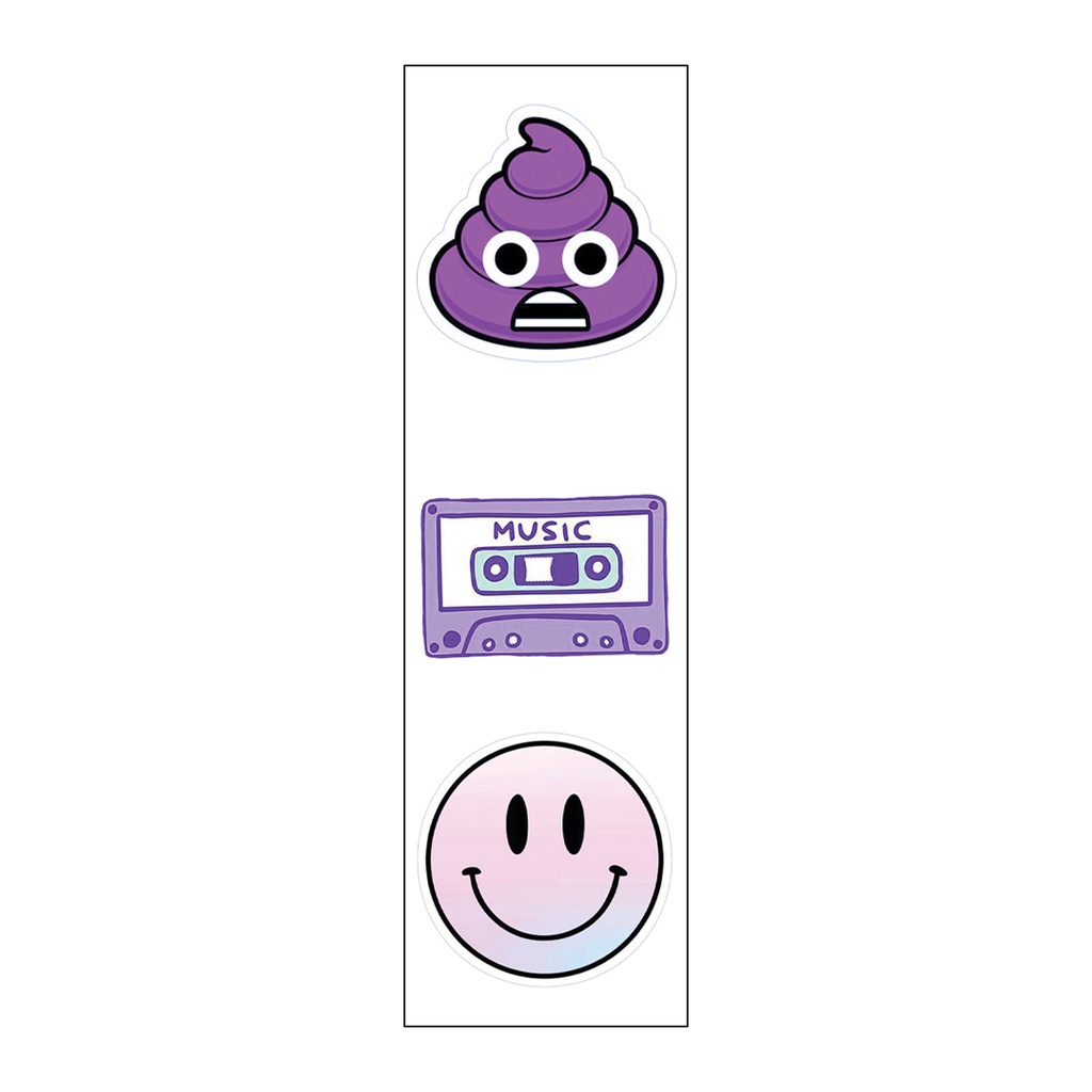 I 💜 Purple Vinyl Sticker Pack Reusable &amp; Waterproof