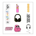 Disco Vinyl Sticker Pack Reusable &amp; Waterproof