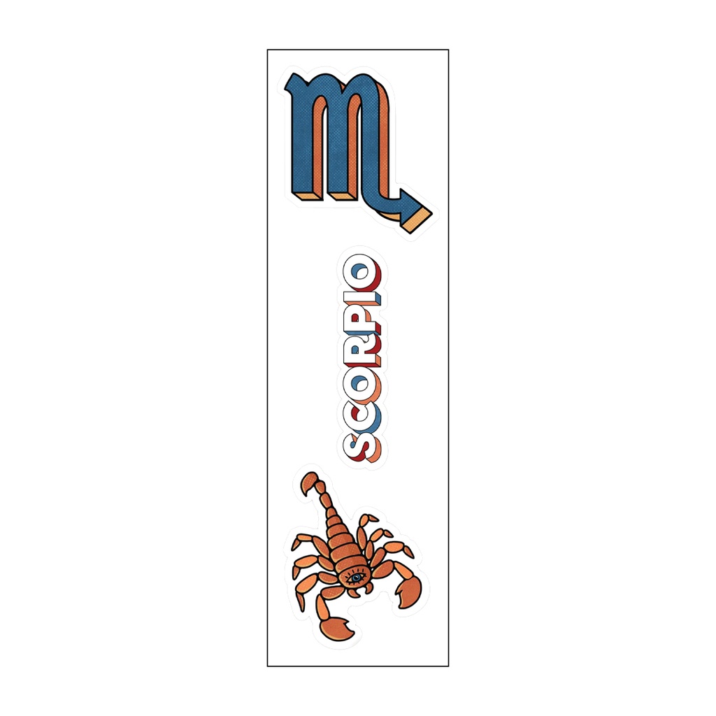 Scorpio Zodiac Vinyl Sticker Pack Reusable &amp; Waterproof