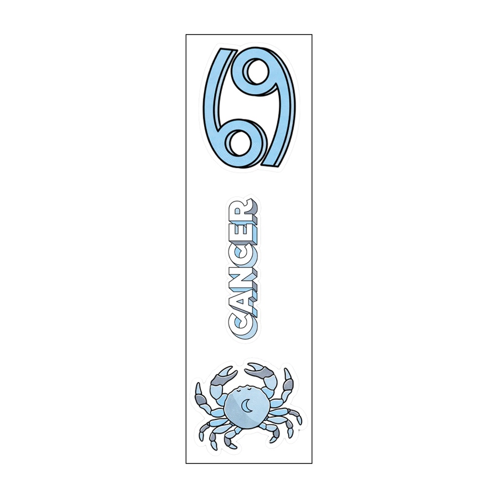 Cancer Zodiac Vinyl Sticker Pack Reusable &amp; Waterproof