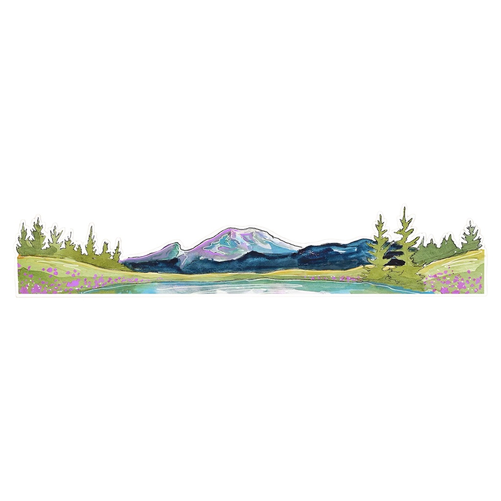 St. Helens Mountain Vinyl Sticker Reusable &amp; Waterproof For Water Bottles