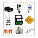 Hello, I Like Money Vinyl Sticker Pack Reusable &amp; Waterproof