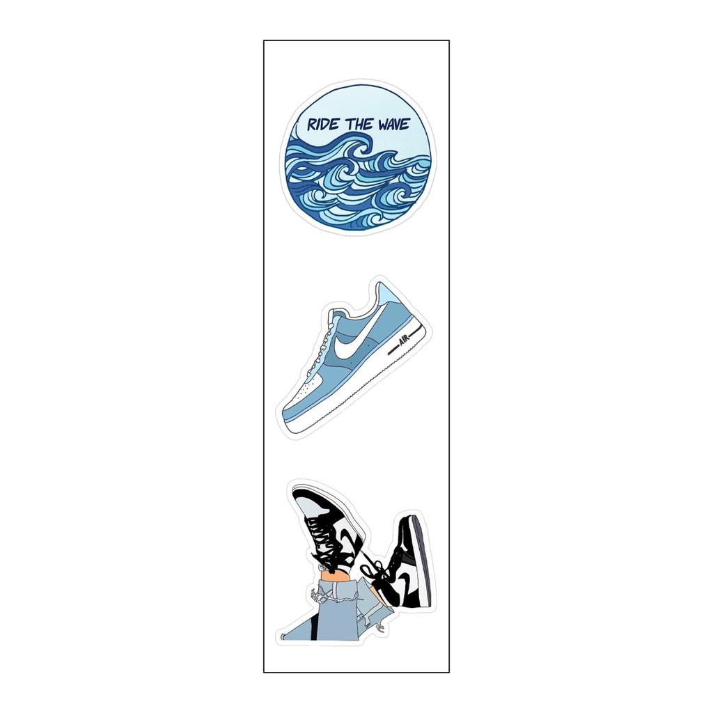 Ride The Wave Vinyl Sticker Pack Reusable &amp; Waterproof