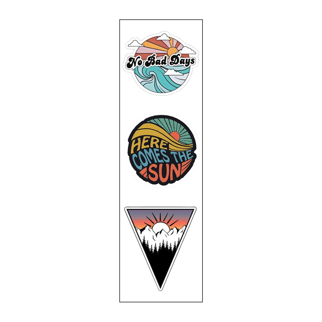 Here Comes The Sun Vinyl Sticker Pack Reusable &amp; Waterproof