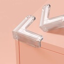 مجموعة حامي زوايا سيليكون شفاف للأطفال لتجنب الإصابات ٤ قطع