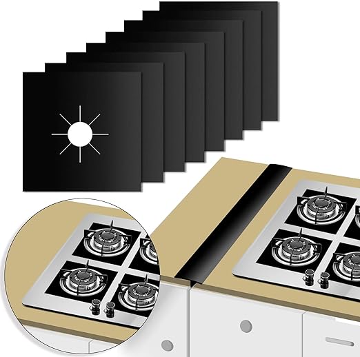 طقم 3 قطع للحفاظ علي نظافة البوتجاز بديل للفويل وشريط سيليكون لسد الفراغات بين الرخامة والبوتجاز لمنع تكون الدهون