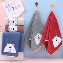 طقم فوط مطبخ 5 قطع مايكروفيبر لتنشيف اليد شكل دبدوب بألوان مختلفة