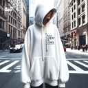 No One Is You هودي اوفر سايز قطن