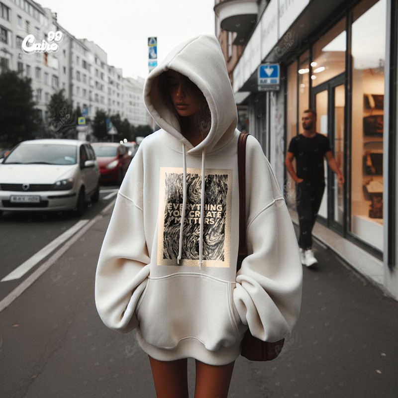 Everything You Create Matters هودي اوفر سايز قطن