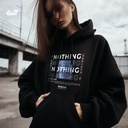 Nothing هودي اوفر سايز قطن باللون الأسود