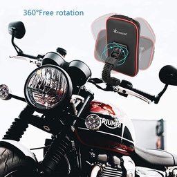 [HH00016305] حامل موبايل وتربروف للدراجات النارية يدور بزواية 360 درجة للتحكم في الشاشة