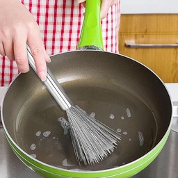 [HH00017227] فرشاة بشعيرات من الستانلس ستيل لتنظيف الأواني والمقالي