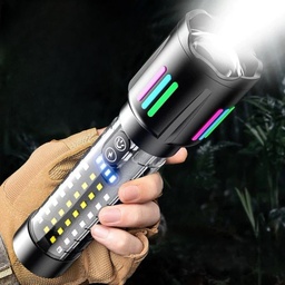 [HH00017499] كشاف طوارئ ب 3 اوضاع اضاءة مختلفة مزود بيو اس بي للشحن