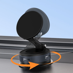 [HH00018400] حامل موبايل قابل للطي والدوران 360 درجة مع بكرة لشفط الهواء والتثبيت علي تابلوه السيارة