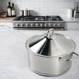 [HH00018834] كسرولة استانلس ستيل تركي بغطاء ويد لسهولة الحمل مقاس 22سم