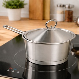 [HH00018837] كسرولة استانلس ستيل تركي مع غطاء ويد للحمل مقاس 16 سم 1.25 لتر