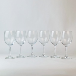 [HH00018979] طقم كاسات 6 قطع زجاج شفاف لتقديم العصائر والمشروبات