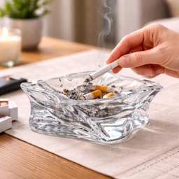 [HH00018986] طفاية سجائر زجاج كريستالي مناسبة للمكتب