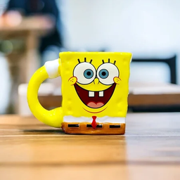 [HH00019236] مج سيرامك بتصميم سبونج بوب ثري دي للشاي والنسكافيه والمشروبات الساخنة