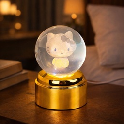 [HH00019274] بلورة كريستال ثلاثية الابعاد بتصميمات مختلفة بقاعدة قابلة للفصل