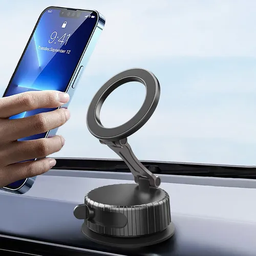 [HH00019348] حامل موبايل للسيارة قابل للطي والدوران مع جزء لشفط الهواء والتثبيت