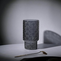 [HH00019754] طقم كوبايات زجاج مزخرف باشكال مختلفة باللون الرمادي 6 قطع