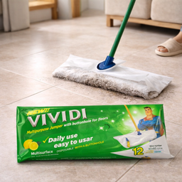 [HH00019874] باكت مناديل مبللة للممسحة لتنظيف وتلميع الأرضيات 12 منديل