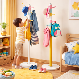 [HH00019890] شماعة ملابس بتصميم جذع شجرة بالوان مختلفة لتعليق الملابس لغرف الاطفال