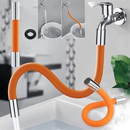 [HH00001753] وصلة حنفية مرنة تدور ٣٦٠ درجة لحوض الحمام والمطبخ سيليكون