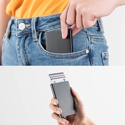 حافظة كروت وبطاقات ائتمان معدن اوتوماتيكية