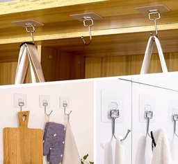 [HH00002942] هوك شماعة معدن لتعليق الملابس والفوط ذاتي اللصق بدون تخريم فردي