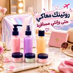 [HH00036039] طقم عبوات السفر لمستحضرات التجميل والعناية الشخصية 6 قطع قابلة لإعادة التعبئة