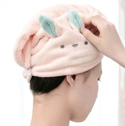 [HH00003982] بونيه شعر مايكروفايبر  لتجفيف الشعر اسرع بدون هيشان باشكال كيوت