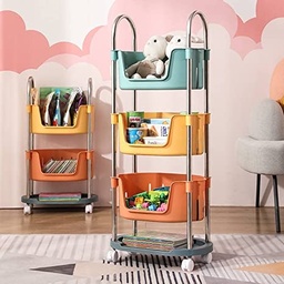 [HH00004440] تربو 4 دور منظم وحامل لأدوات المطبخ والحمام ولعب الأطفال بعجلات لسهولة الحركة