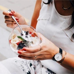 [HH00005651] بوله زجاج 825 ملي غطاء شكل خشبي ‏للايس كريم والفروت سلات وحفظ وتنظيم المكسرات والكاندي