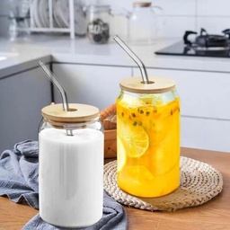 [HH00005653] ‎ ‎مج زجاج كانز 250 ملي للمشروبات الساخنة بشاليموه وغطاء خشب كالنسكافية والكابتشينو والعصائر