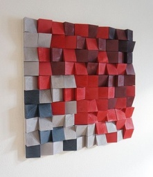 [HH00005834] Scattered Rose Mosaic 3D Wood Wall Art
