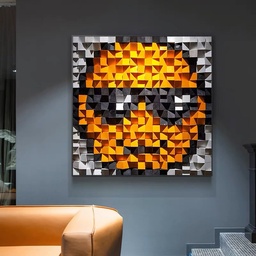 [HH00005835] Cool Emoji Mosaic 3D Wood Wall Art