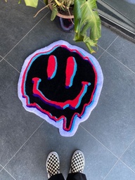 [HH00005854] Melting Face Emoji Fluffy Bedroom Rug