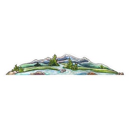 [HH00006802] Fuji Mountain Vinyl Sticker Reusable &amp; Waterproof For Water Bottles