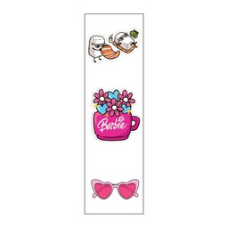 [HH00007070] Barbie Vase Vinyl Sticker Pack Reusable &amp; Waterproof