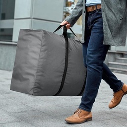 [HH00007873] شنطة تخزين جامبو تحمل حتي 100 لتر وتربروف للملابس والبطاطين والوسائد وألعاب الأطفال بسوستة ويد قابلة للطي