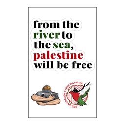 [HH00008523] Palestine Will Be Free Vinyl Sticker Pack Reusable &amp; Waterproof