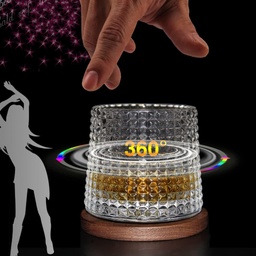 [HH00009662] كوباية راقصة بحامل خشبي 180 ملي لشرب وتقديم الشاي والنسكافيه والعصائر للضيوف بشكل شيك