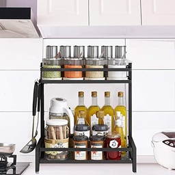 [HH00000606] استاند منظم وحامل للتوابل والبرطمانات 2 دور من الفولاذ المجلفن