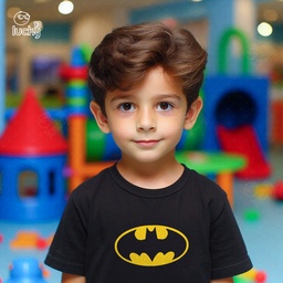 Batman تيشيرت اطفال قطن باللون الاسود